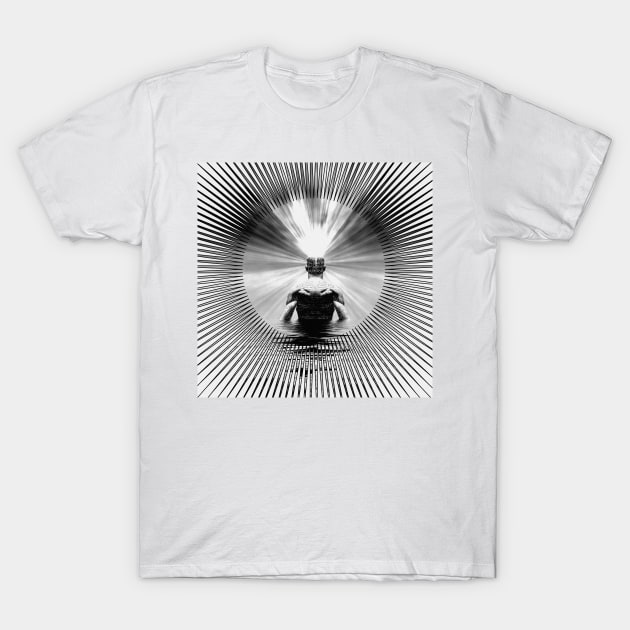 Man radiates light from mind T-Shirt by rolffimages